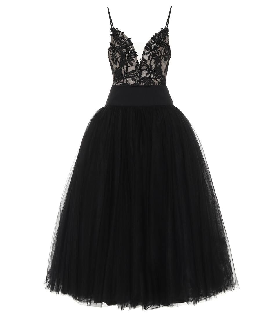 Lace and tulle gown | Mytheresa (UK)