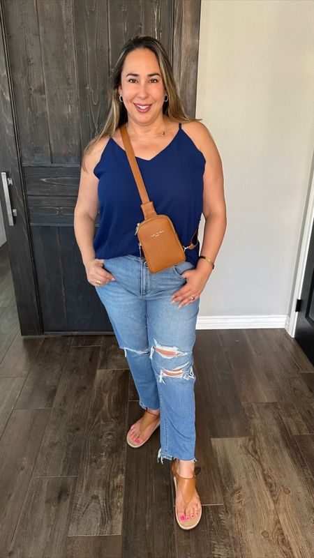 This pretty blouse from Amazon easily hides my fupa belly when I'm not feeling confident about it. I love its loose flowy fit with adjustable straps and it comes in 23 colors! Which color are you grabbing?
#amazonfinds #midsizefashion #affordablestyle #summerstyles

#LTKitbag #LTKSeasonal #LTKstyletip
