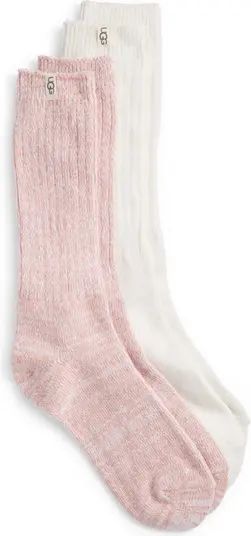 UGG® 2-Pack Slouchy Ribbed Crew Socks | Nordstrom | Nordstrom