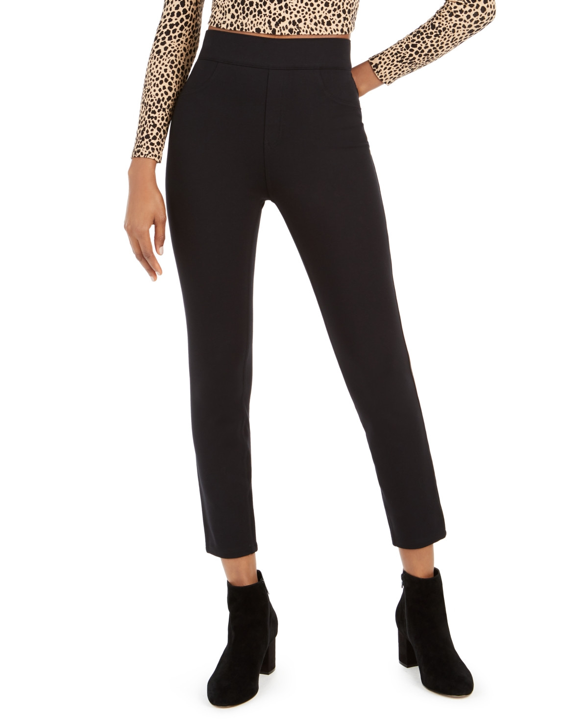 Spanx Petite The Perfect Black Pant Ponte-Knit Pants | Macys (US)