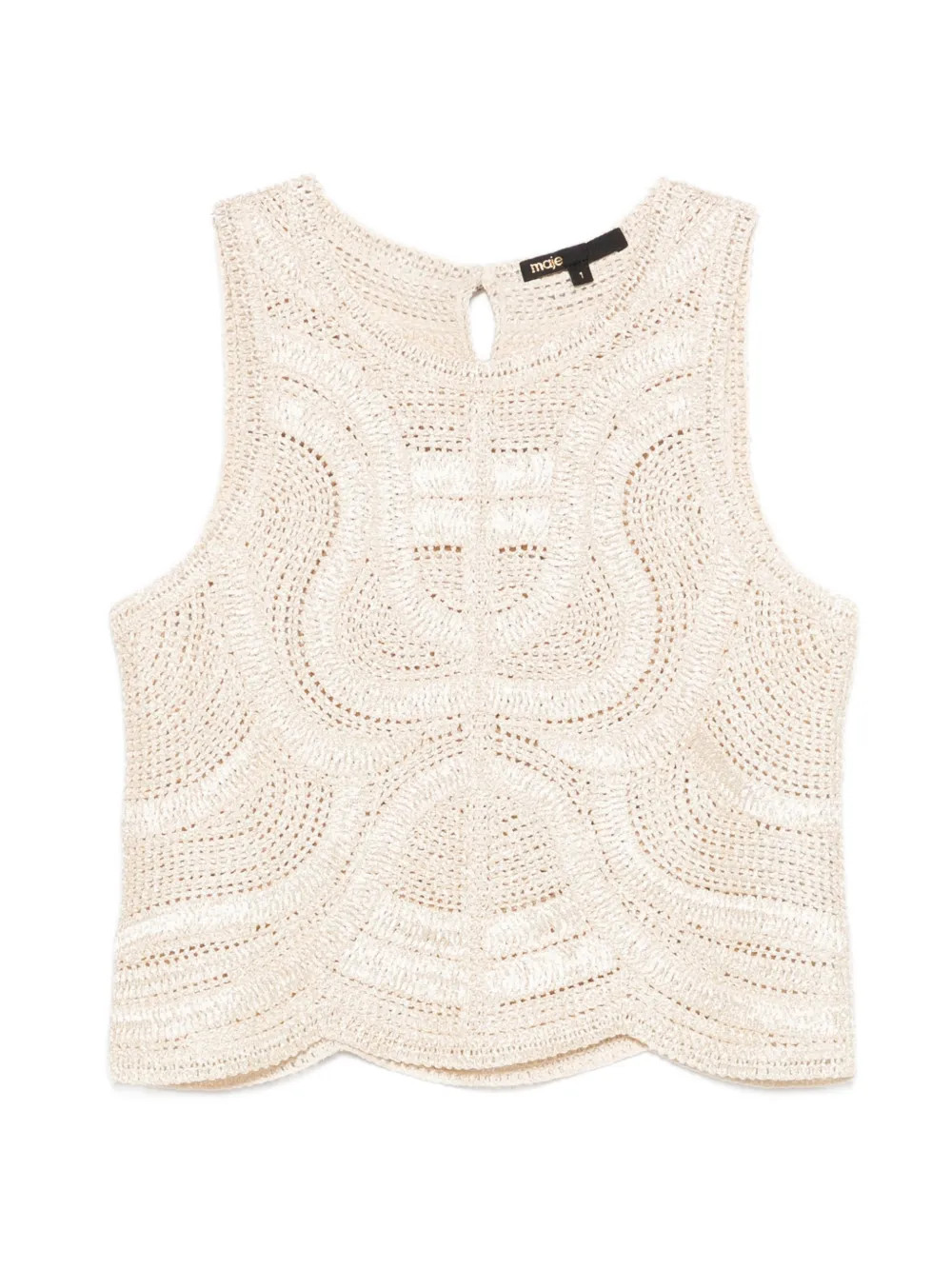 sleeveless crochet-knit top | Farfetch Global