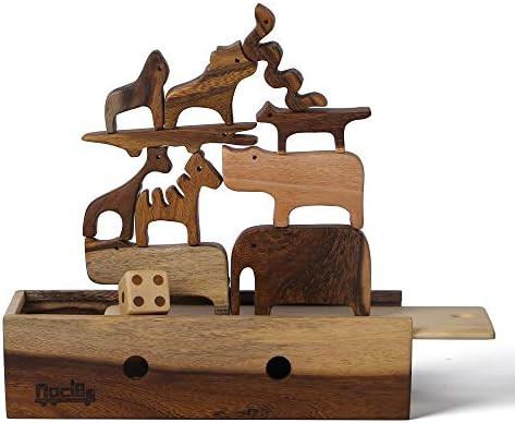 Wooden Animal Stacking Balancing Blocks Place Set, Wooden Animals Toys, Wood Blocks for Kids (10 ... | Amazon (US)