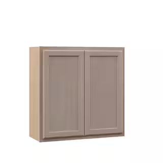 Hampton Bay 30 in. W x 12 in. D x 30 in. H Assembled Wall Kitchen Cabinet in Unfinished with Rece... | The Home Depot