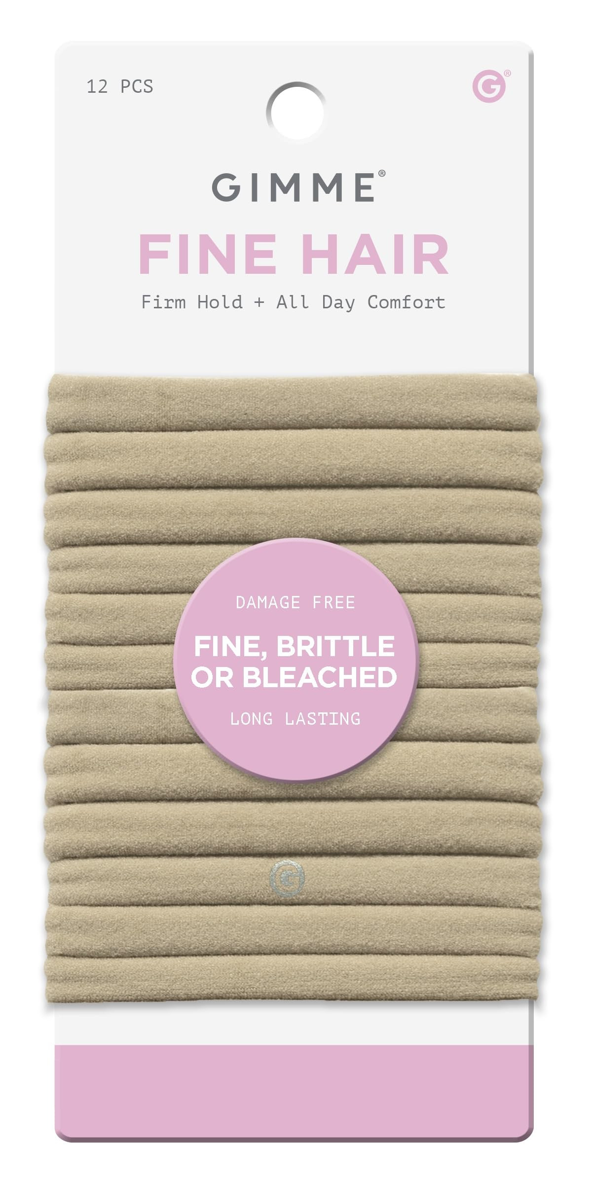 Gimme Beauty Fine Hair Elastic Bands - Slim-Fit Elastic Ties for Fine, Brittle, or Bleached Hair ... | Amazon (US)