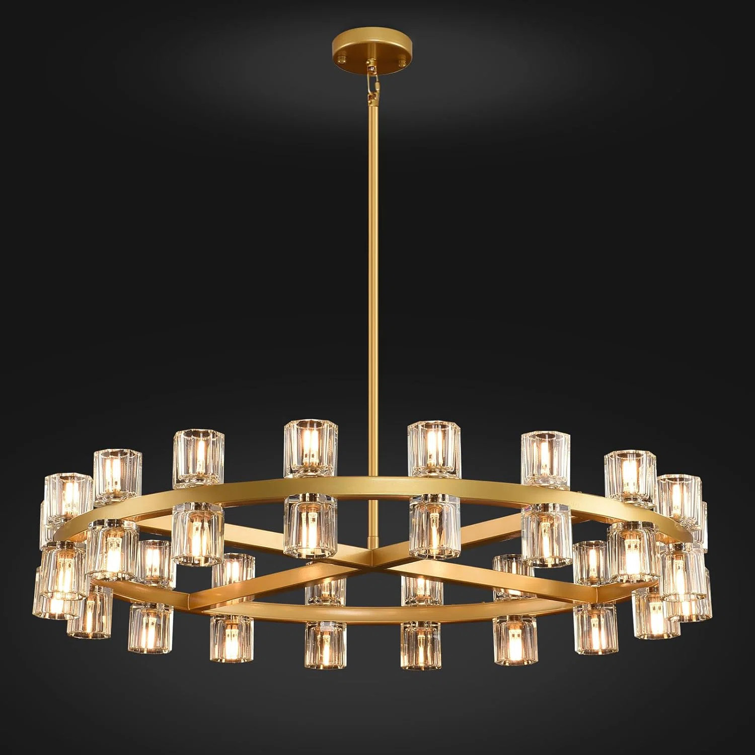 Everly Quinn Mion 36 - Light Dimmable Wagon Wheel Chandelier & Reviews | Wayfair | Wayfair North America