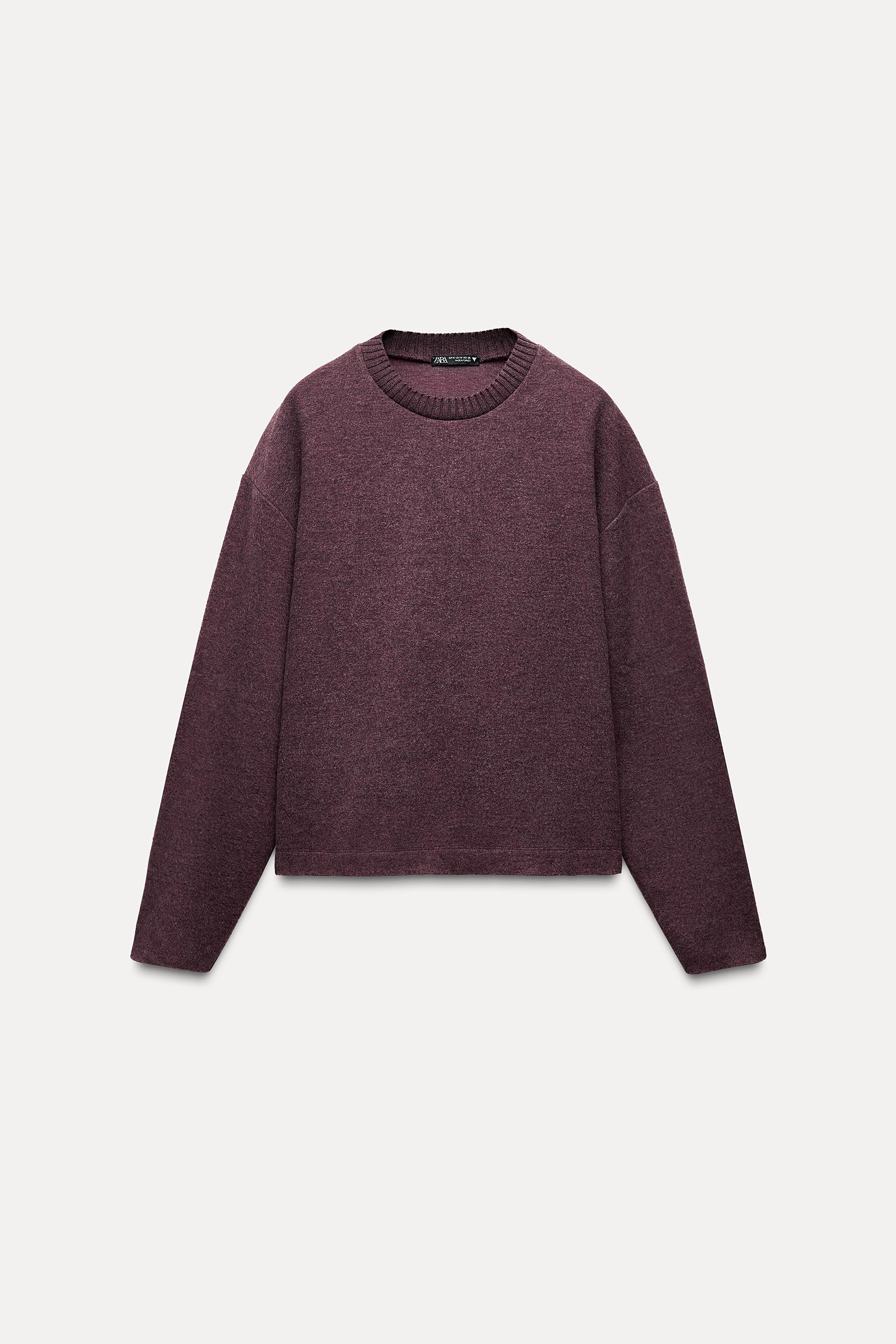 Sweater with ribbed round neck. Seamless long sleeves. | Zara US