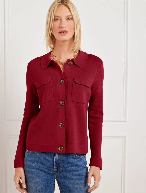 Milano Collar Wool Blend Jacket | Talbots
