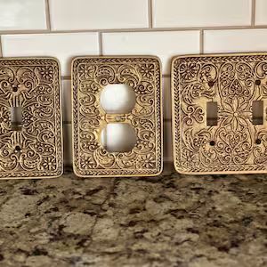 Switch Plates, Light Switch Cove, Outer Covers, Antique Bronze, Plug Cover, Switch Plate, White C... | Etsy (US)