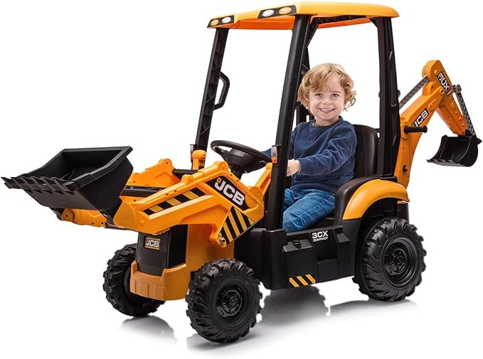 4 in 1 Ride on Excavator, 12V Licensed JCB Excavator Ride on Toy with Remote Control, Front Loade... | Amazon (US)