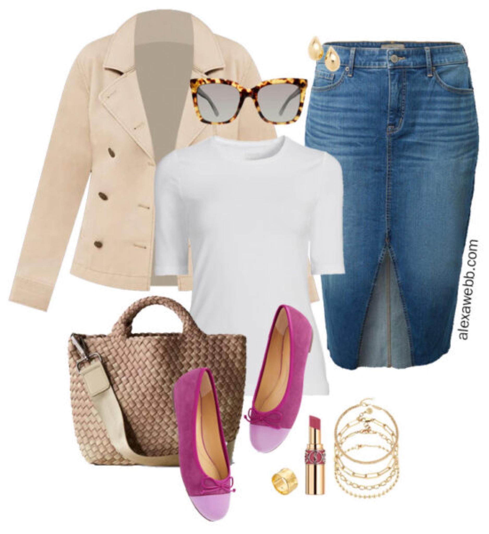 Plus Size Midi Denim Skirt Outfits - Alexa Webb

#LTKStyleTip #LTKPlusSize #LTKItBag