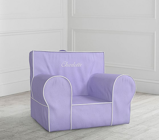 Lavender with White Piping Anywhere Chair® | Pottery Barn Kids