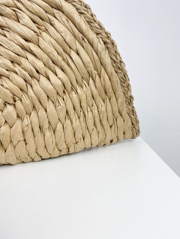 Tassel Decor Straw Clutch Bag | SHEIN