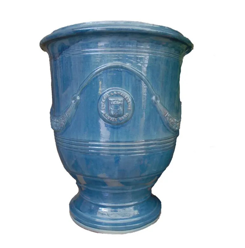 French Anduze Blue Planters. 15\u201d x 17\u201d | Etsy (Global)