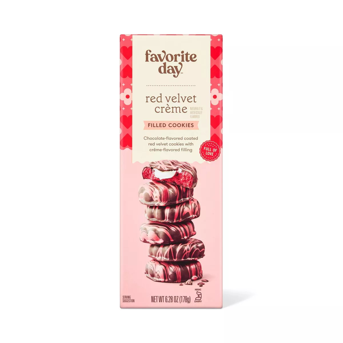 Valentine's Red Velvet Cream Filled Cookies - 6.28oz - Favorite Day™ | Target