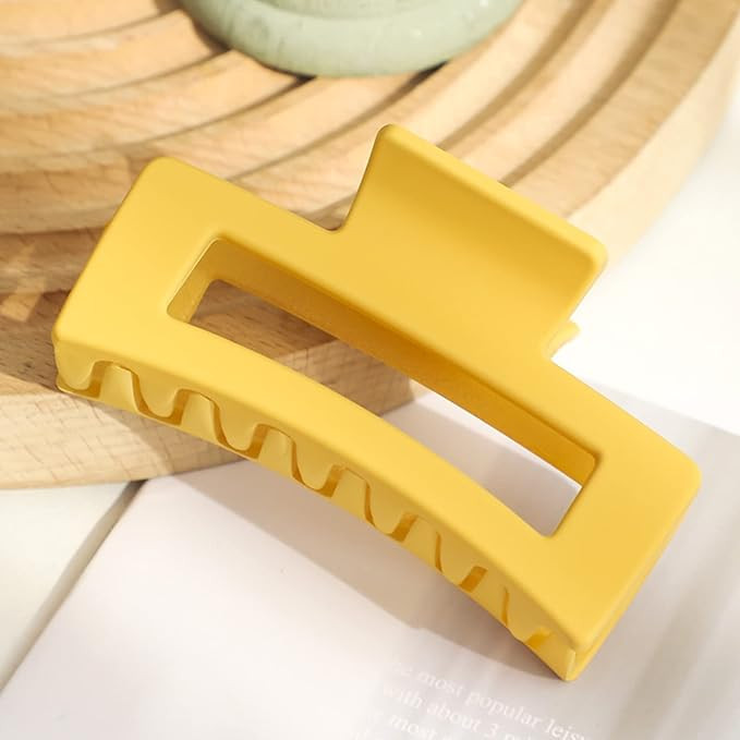 Square Frosting Claw Clips,Big Hair Clips Nonslip Matte Barrettes Thin Thick Short Hair for Women... | Amazon (US)