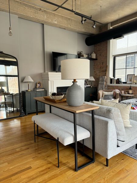 Living room console table and bench 