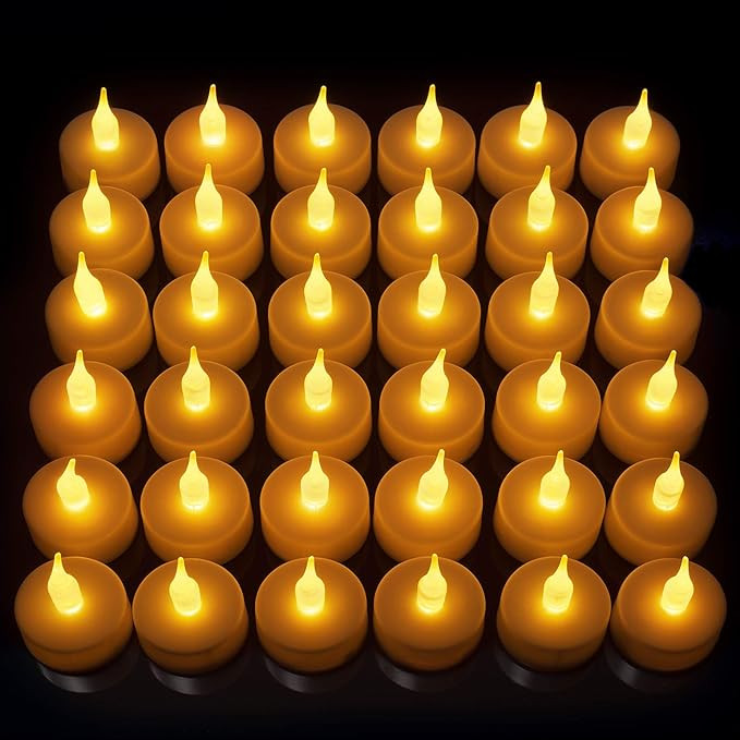 Vont LED Candles [24 Pack] Lasts 2X Longer, Realistic Tea Lights Candles, LED Tealight Candles, F... | Amazon (US)