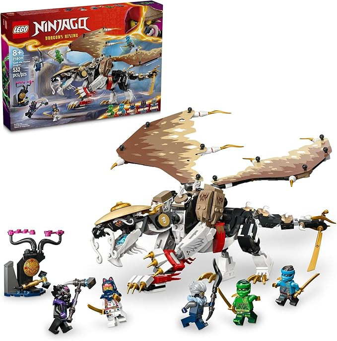 LEGO NINJAGO Egalt The Master Dragon Action Figure, Hero Toy Battle Set with 5 Ninja Minifigures ... | Amazon (US)