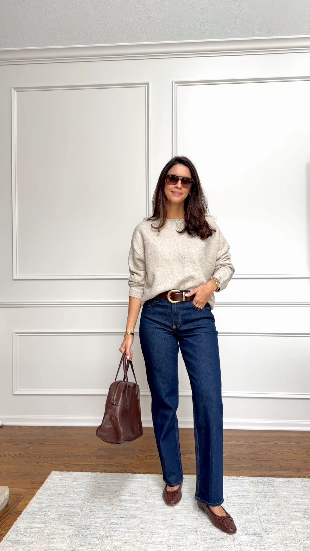 Love this sweater and jeans 
Both on sale today
I’m wearing a small on the sweater and jeans are tts, I’m a size 27 regular length