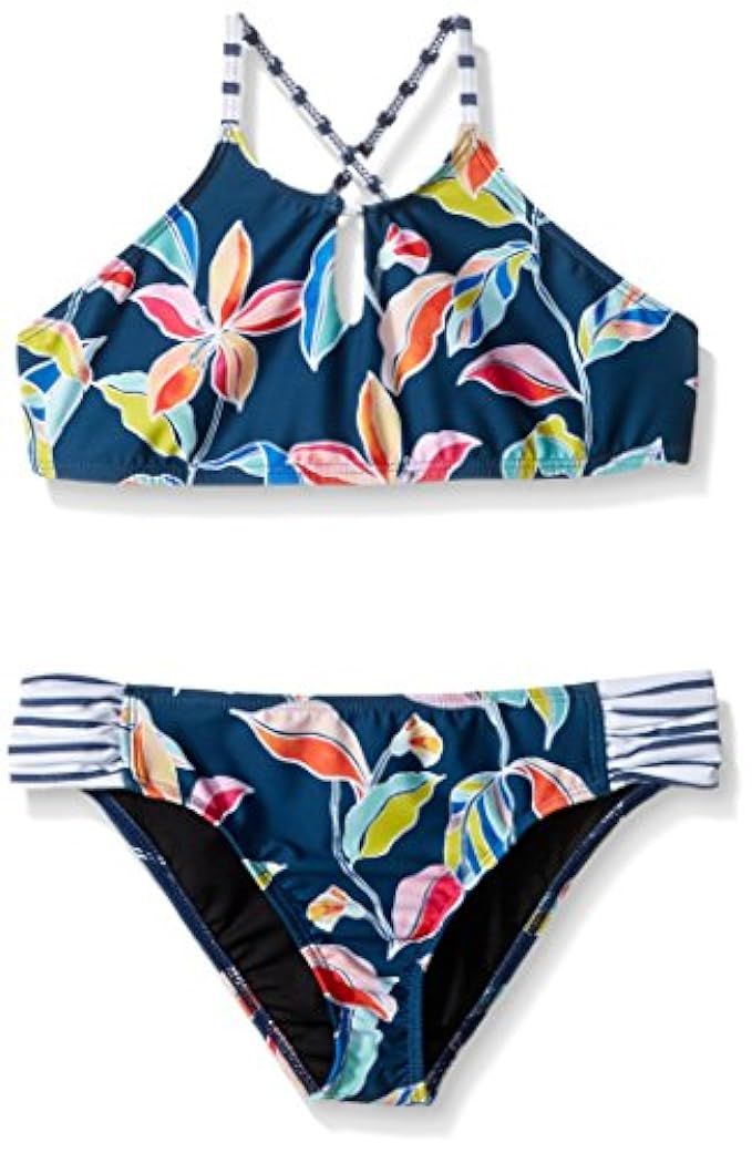 Splendid Big Girls' Tropical Traveler Hi Neck Bra Swimwear Set | Amazon (US)