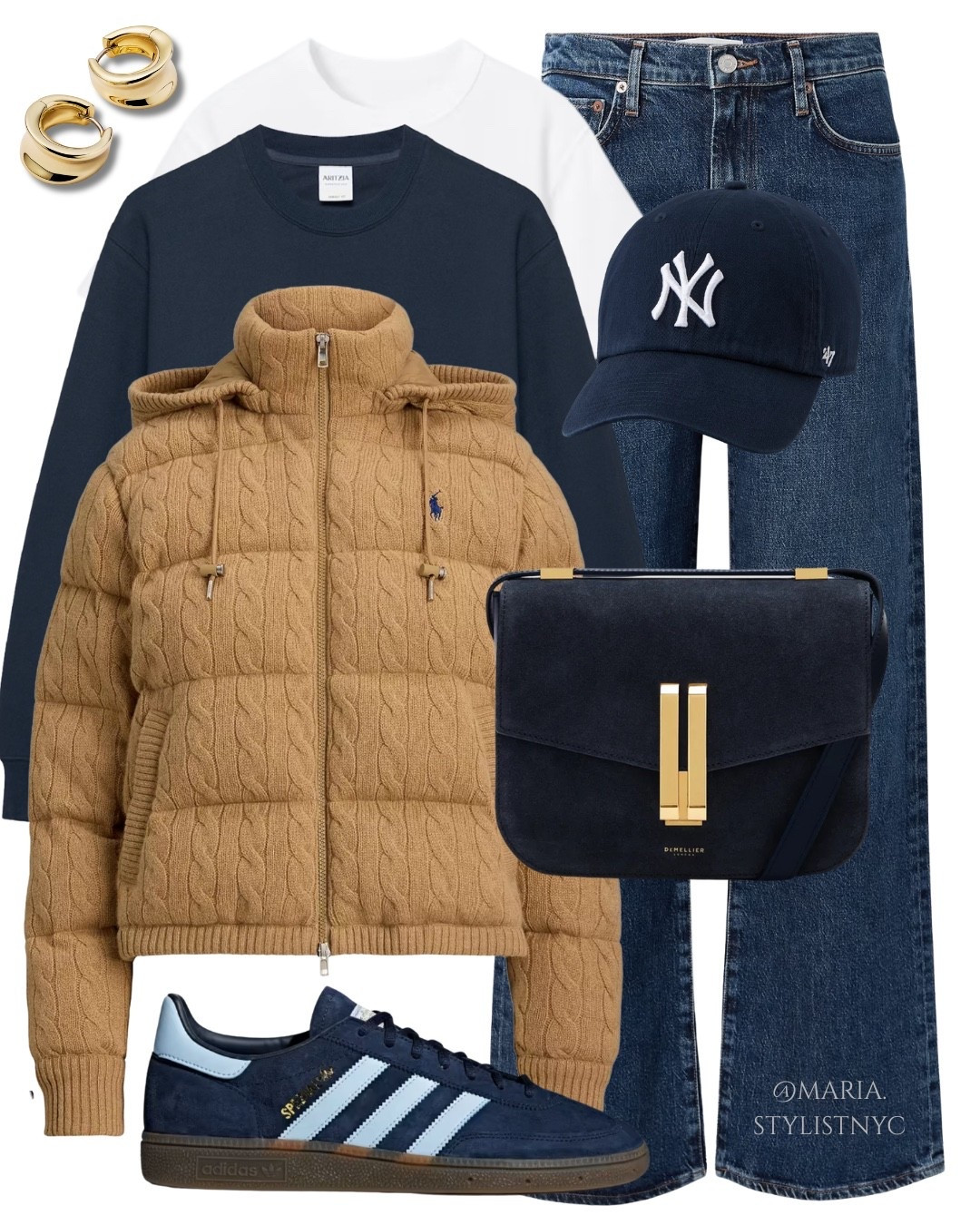 Puffer weather but make it fashion. 🤎 Navy and camel are the ultimate fall/winter power couple. 

#LTKSaleAlert #LTKootd #LTKSeasonal