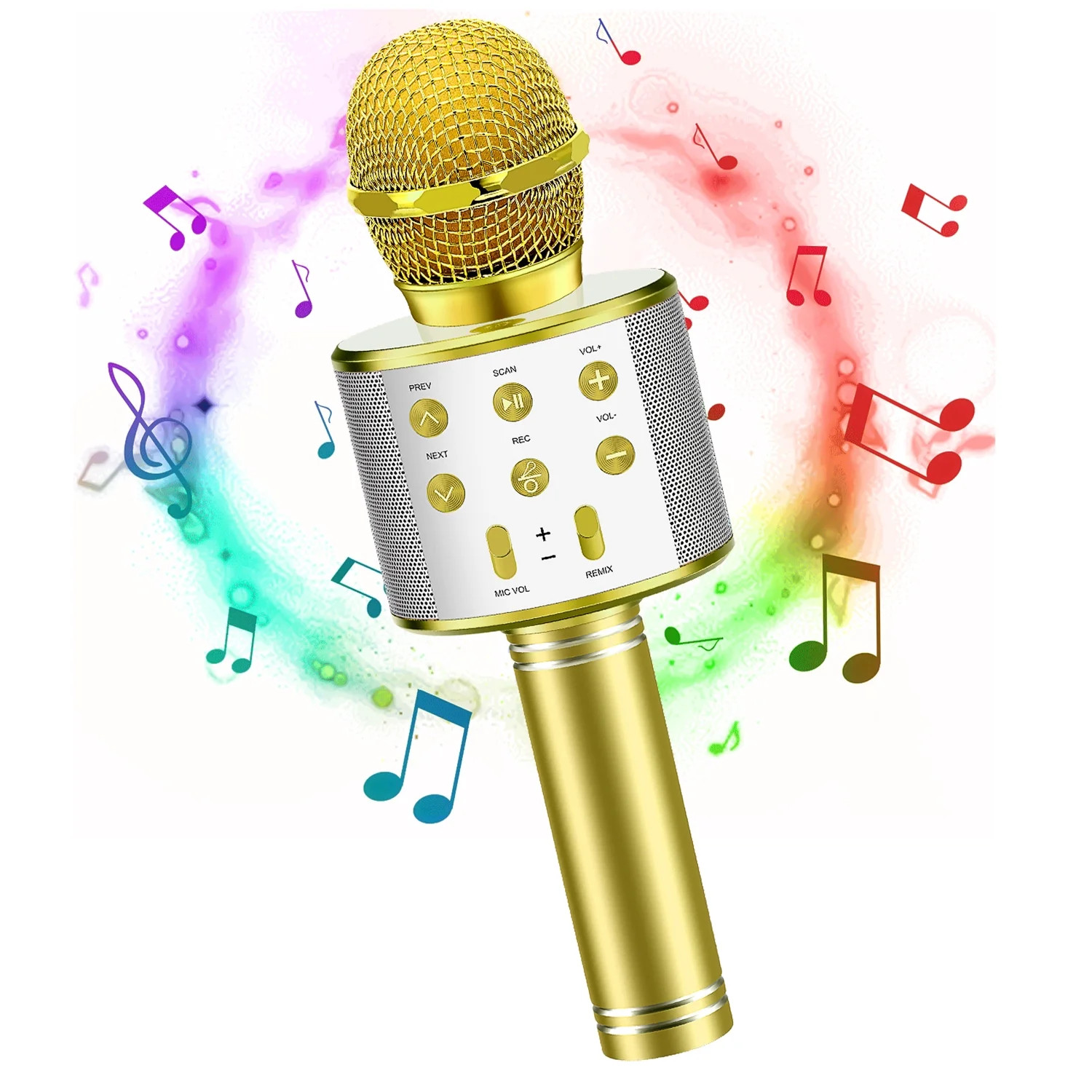 Wireless Bluetooth Karaoke Microphone, 4 in 1 Handheld Mic Speaker Machine Kid Adult Fit for Andr... | Walmart (US)