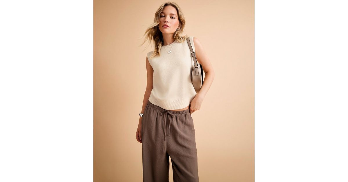 Cream Midweight Knit Tabard Vest | New Look (UK)