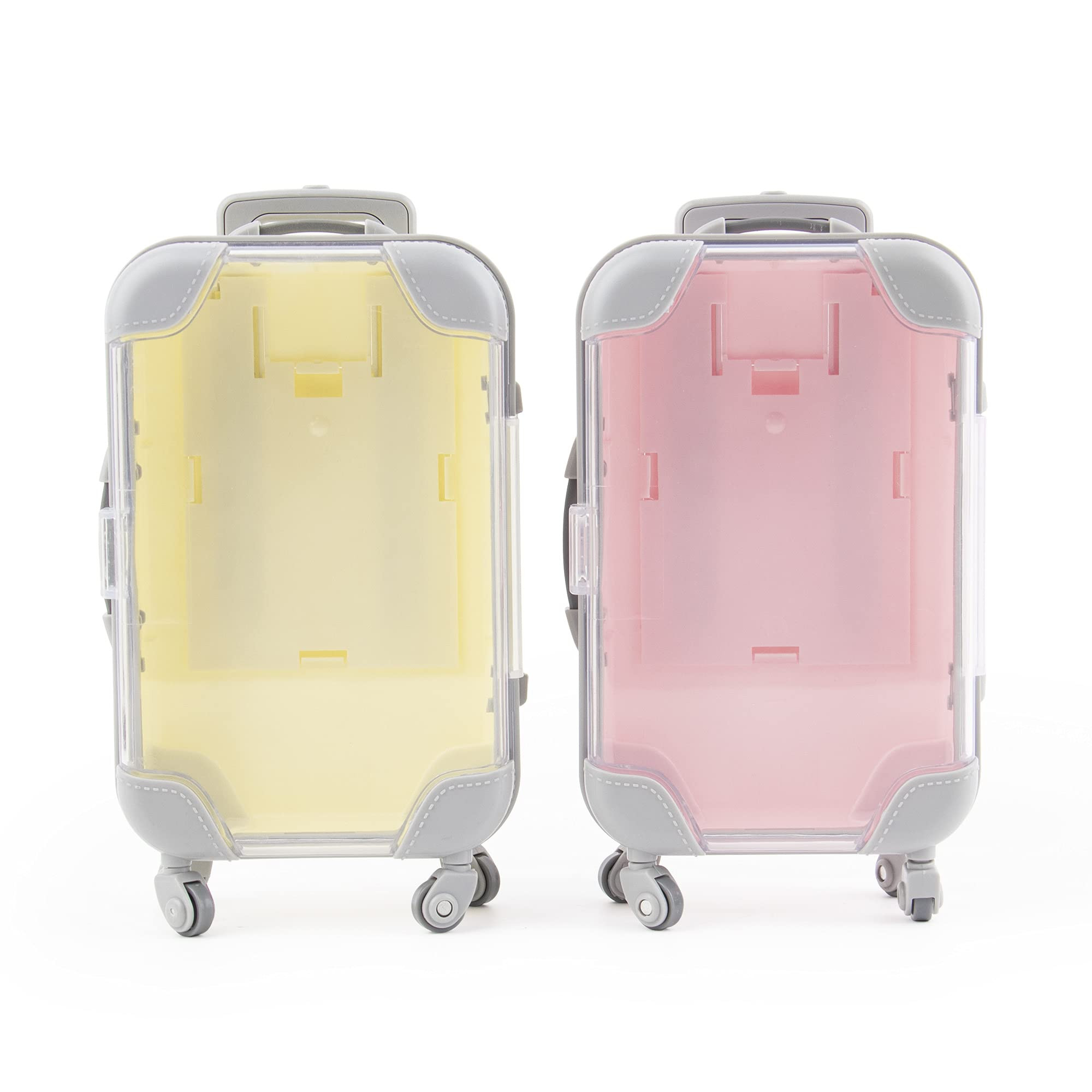 AUEAR, 2 Pack Mini Empty Luggage Storage Box Clear Suitcase Packaging Case | Amazon (US)