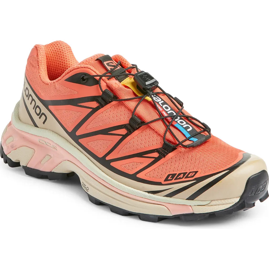Salomon Gender Inclusive XT-6 Sneaker in Living Coral/black/cement at Nordstrom, Size 5 Women's | Nordstrom