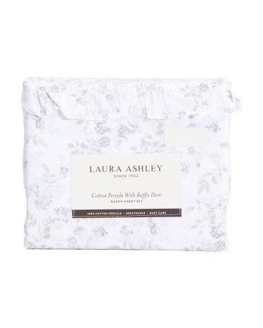 Cotton Floral Ruffle Sheet Set | TJ Maxx