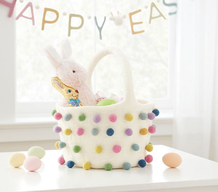 Felt Pom-Pom Easter Treat Bucket | Pottery Barn Kids