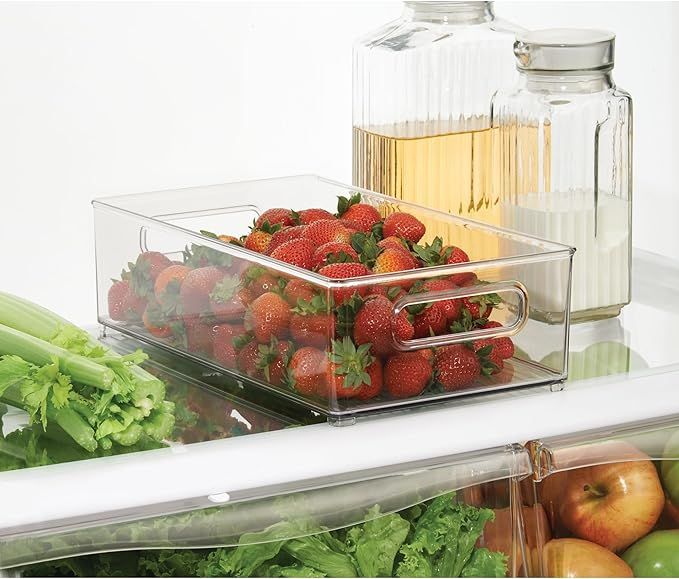 InterDesign Refrigerator and Freezer Storage Organizer Bins for Kitchen - 8" x 4" x 14.5", Clear | Amazon (CA)