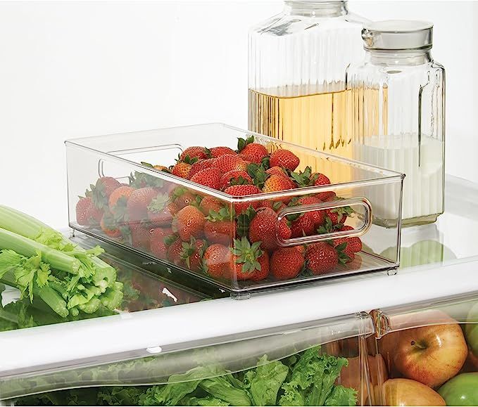 InterDesign Refrigerator and Freezer Storage Organizer Bins for Kitchen - 8" x 4" x 14.5", Clear | Amazon (CA)