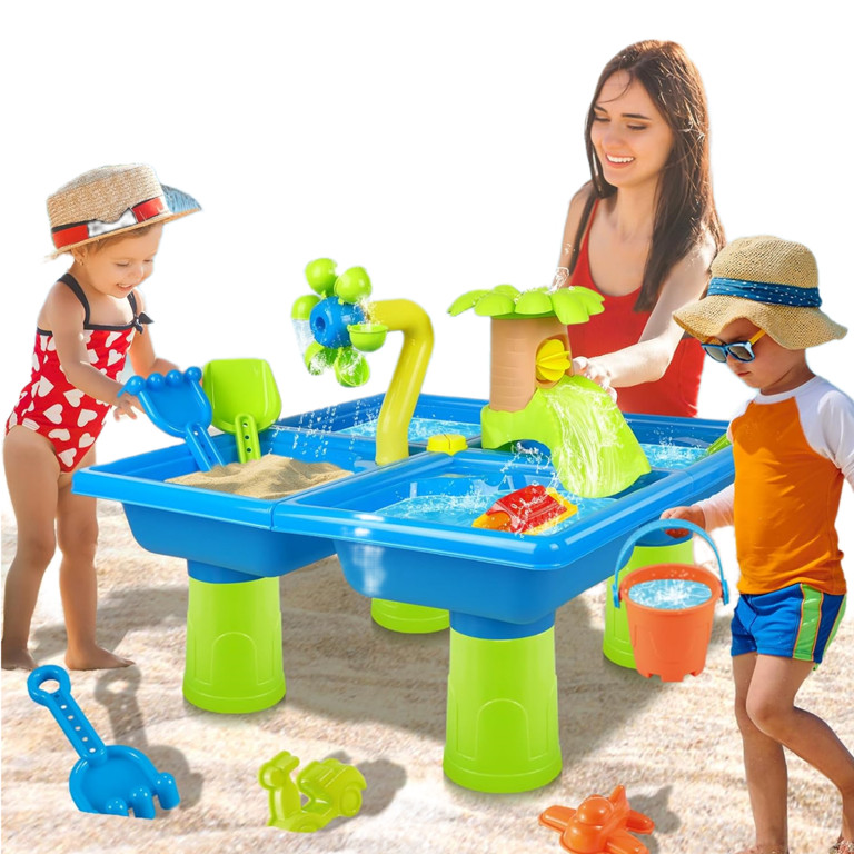 Shetinar Sand Water Table for Toddlers, 4-in-1 Sensory Activity Toy, Kids Table Activity Sensory ... | Walmart (US)