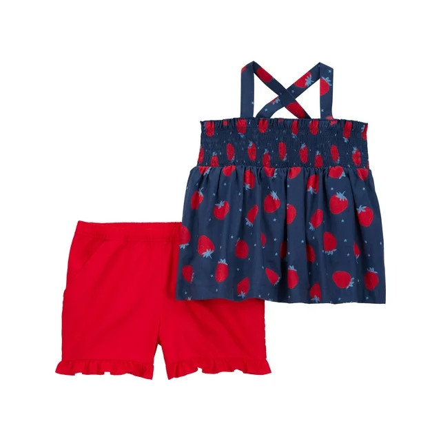 Carter's Child of Mine Baby and Toddler Girl Patriotic Outfit Sets, 2-Piece, Sizes 12M-5T | Walmart (US)