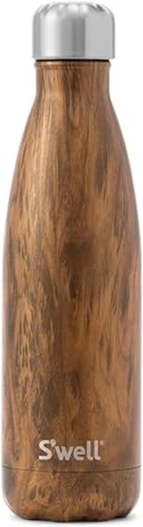 S'well Stainless Steel Water Bottle, 17oz, Teakwood, Triple Layered Vacuum Insulated Containers K... | Amazon (US)