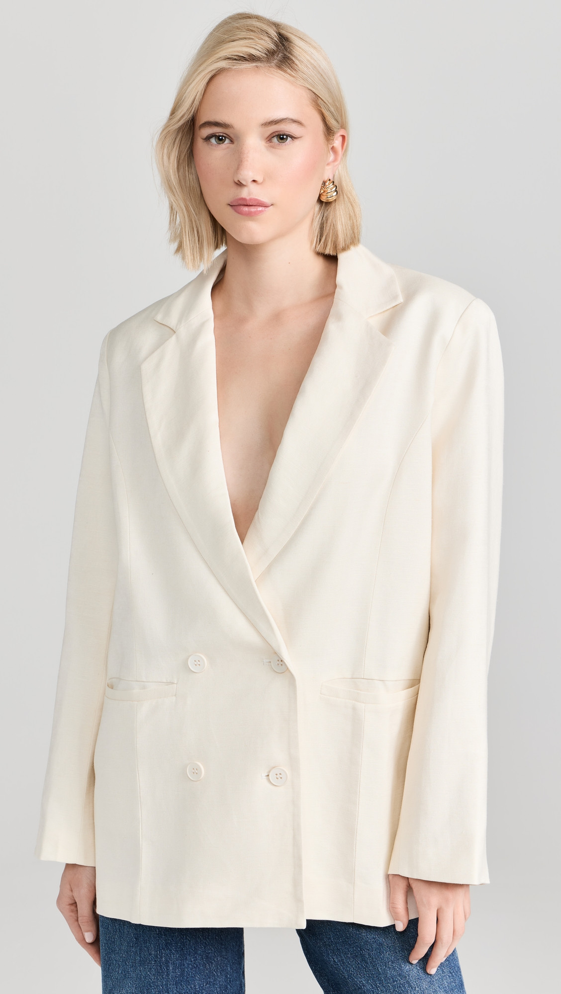 Lioness La Quinta Blazer Off White XL | Shopbop
