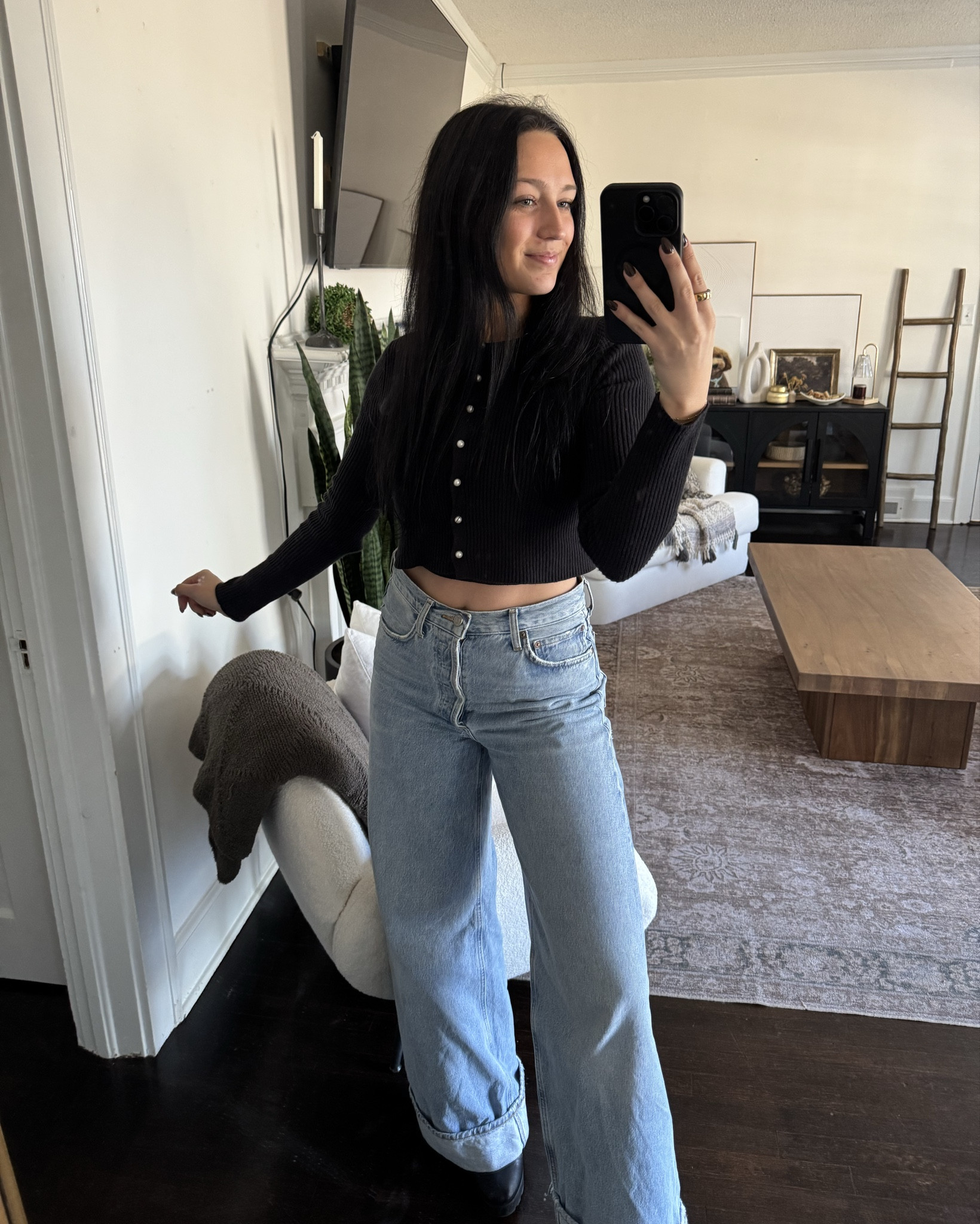 MY FAVORITE JEANS EVER!!!! Worth every penny. I never wear any of my other jeans. I always snag these. 

Top: XS
Jeans: 26 
I’m 5’5” for reference with heels on! 

#LTKStyleTip #LTKShoeCrush #LTKWorkwear