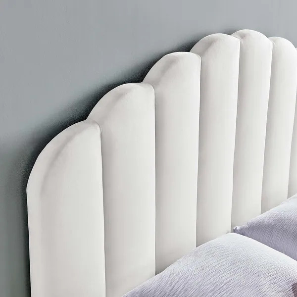 Veronique Twin Performance Velvet Headboard - White | Bed Bath & Beyond