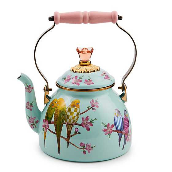 Parakeet Party 2 Quart Tea Kettle | MacKenzie-Childs