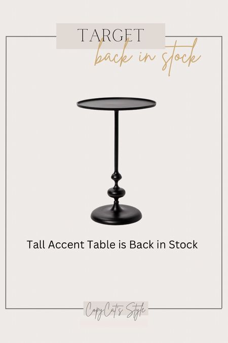 My black metal accent table is back in stock in the tall size. 

Side table, end table, accent table
Skinny side table

#LTKunder100 #LTKstyletip #LTKhome
