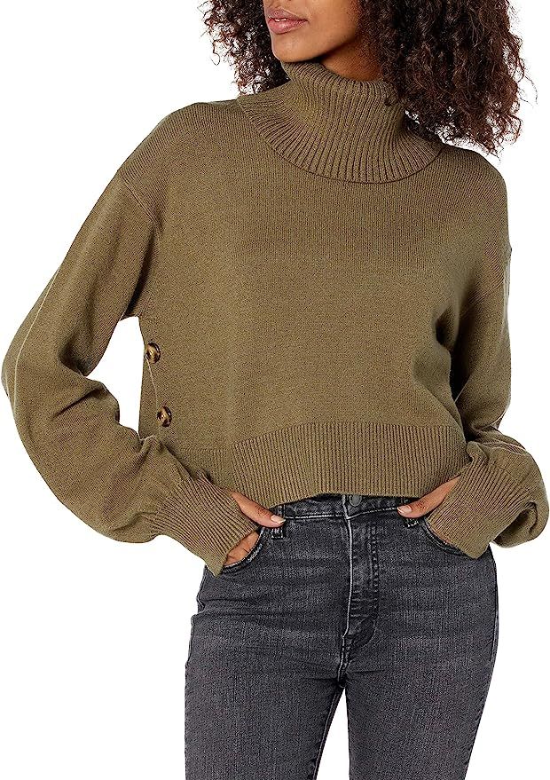 The Drop Women's @lucyswhims Side Button Cropped Turtleneck Sweater | Amazon (US)