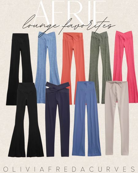 Aerie Lounge Favorites - Lounge pants - yoga pants - yoga leggings - flare leggings 

#LTKFind #LTKSeasonal #LTKsalealert