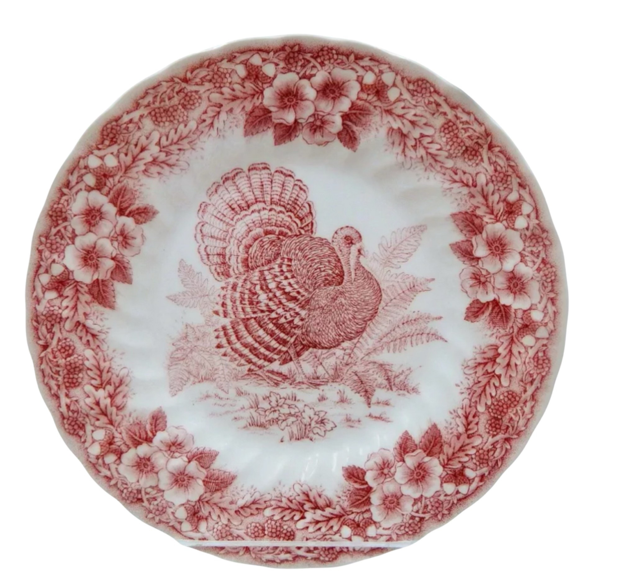 From my most recent post: Vintage turkey plates English China Thanksgiving plates pink plates