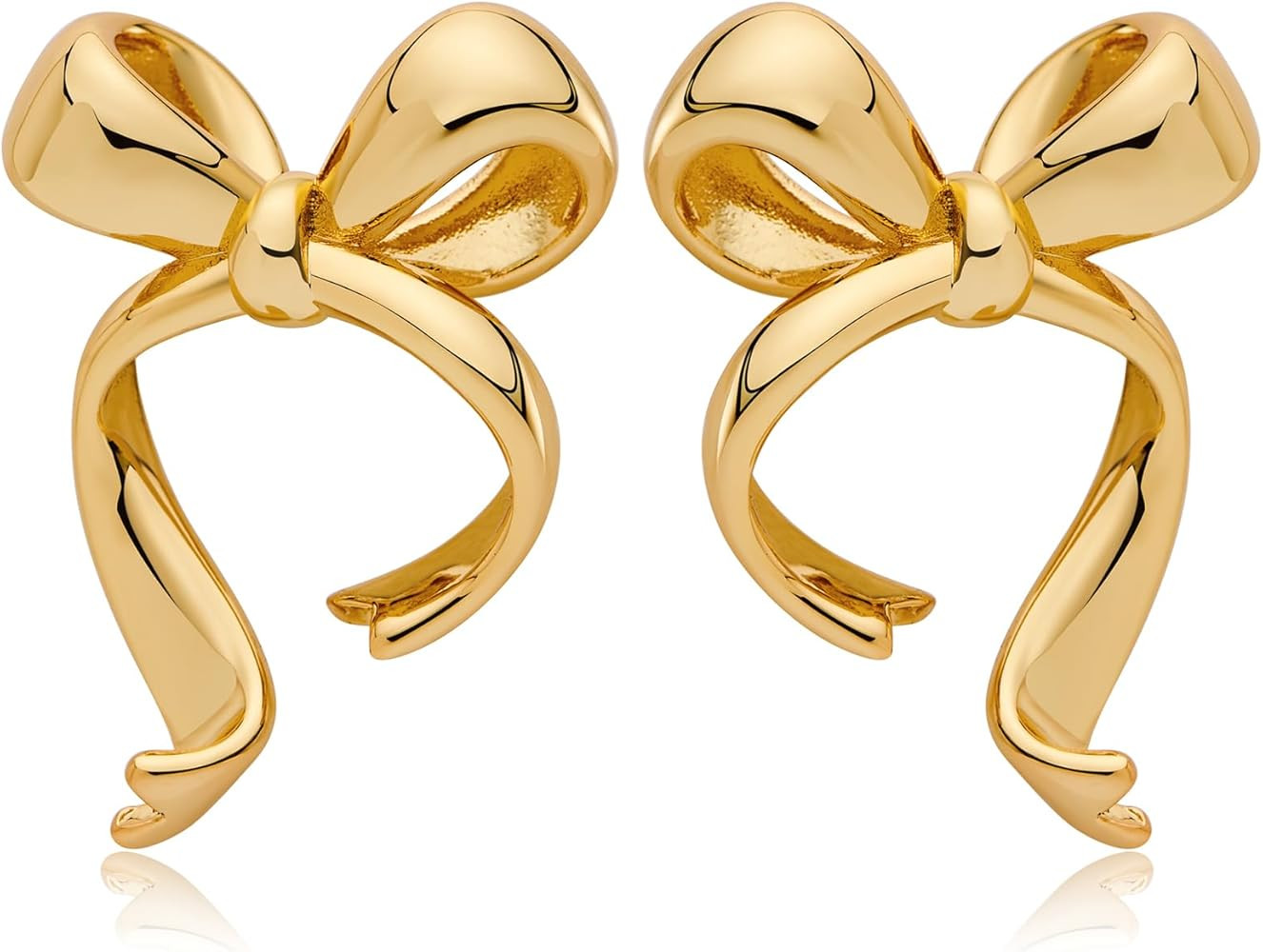 Gold Silver Bow Drop Earrings for Women Long Tassel Chain Bow Earrings Ribbon Bowknot Dangle Earr... | Amazon (US)