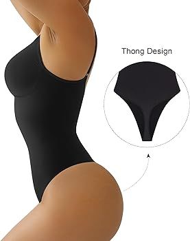 SHAPERX Women's Shapewear Bodysuit Tummy Control Body Shaper Seamless Sculpting Snatched Waist Bo... | Amazon (US)