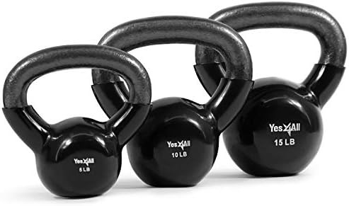 Yes4All Vinyl Coated Kettlebell Set of Weights - Strength Training Kettlebell Sets 25, 30, 35, 45... | Amazon (CA)