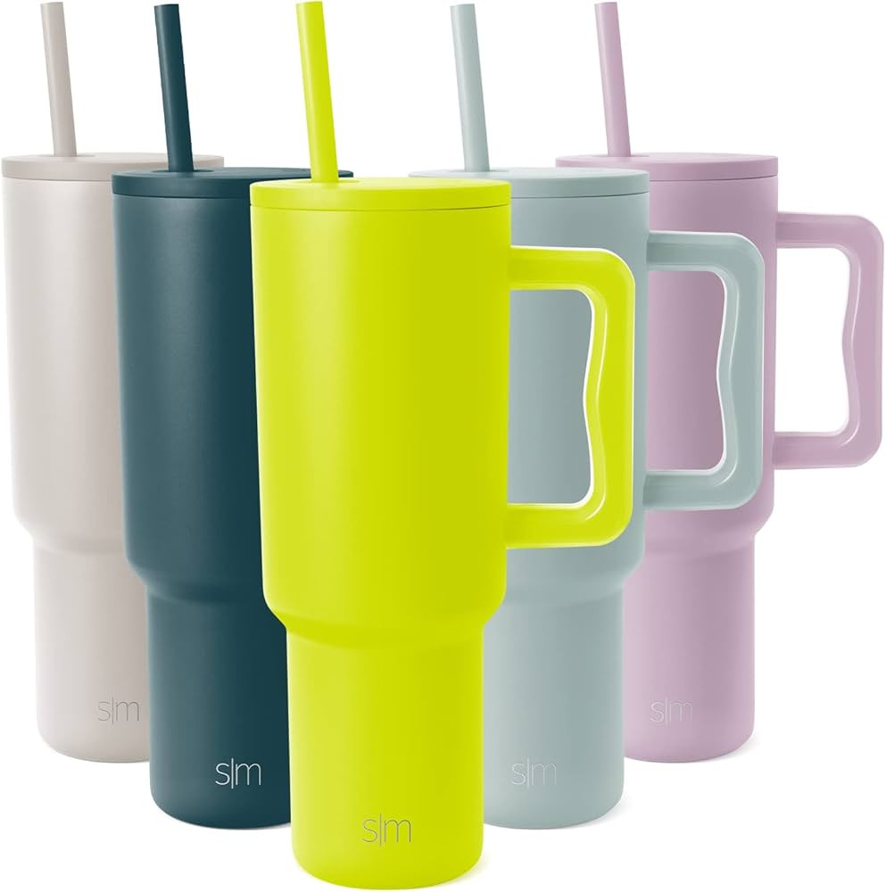 Simple Modern 40 oz Tumbler with Handle and Straw Lid | Insulated Cup Reusable Stainless Steel Wa... | Amazon (US)