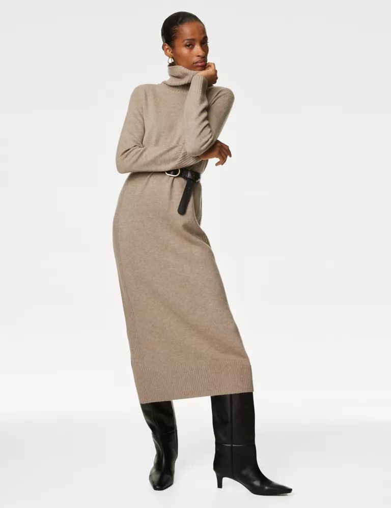 Merino Wool Rich Knitted Dress with Cashmere | Marks & Spencer (UK)