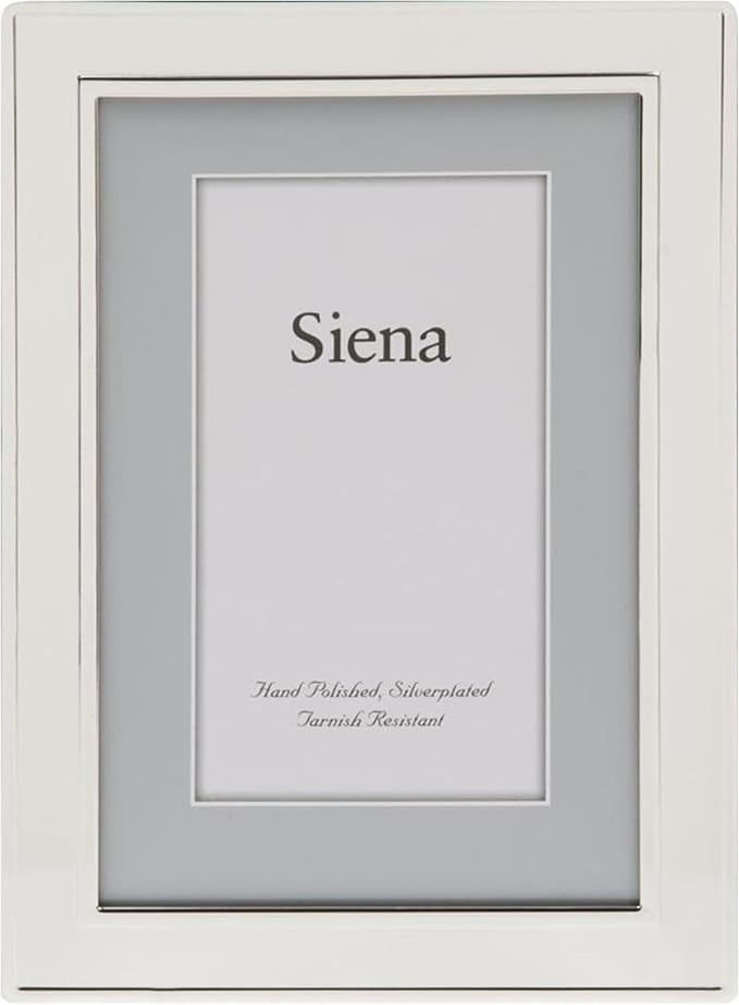 Siena Double Border Plain Silver Picture Frame, Tarnish Resistant Finish, Perfect Photo Frame for... | Amazon (US)